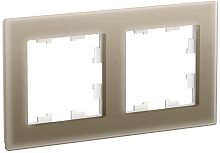 Рамка универсальная Systeme Electric AtlasDesign Nature 2-м. стекло шампань картинка